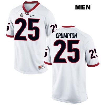 Men's Georgia Bulldogs NCAA #25 Ahkil Crumpton Nike Stitched White Authentic College Football Jersey GML5254YF